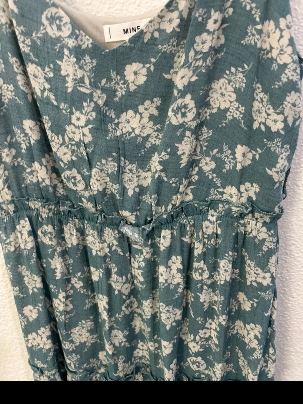 Sleeveless Floral Midi Dress in Sage Green NWOT